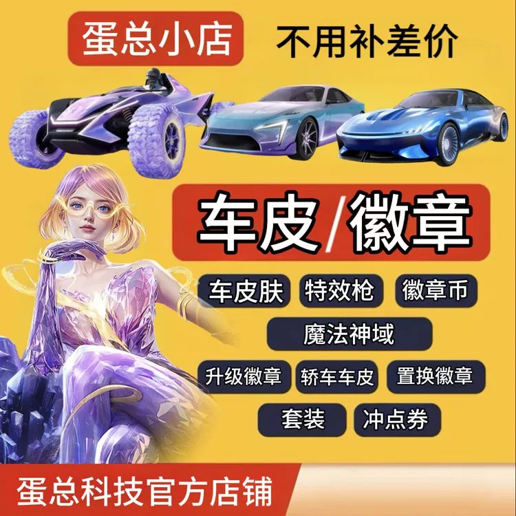 吃鸡游戏皮肤车币仰望车置换徽章升级徽章
