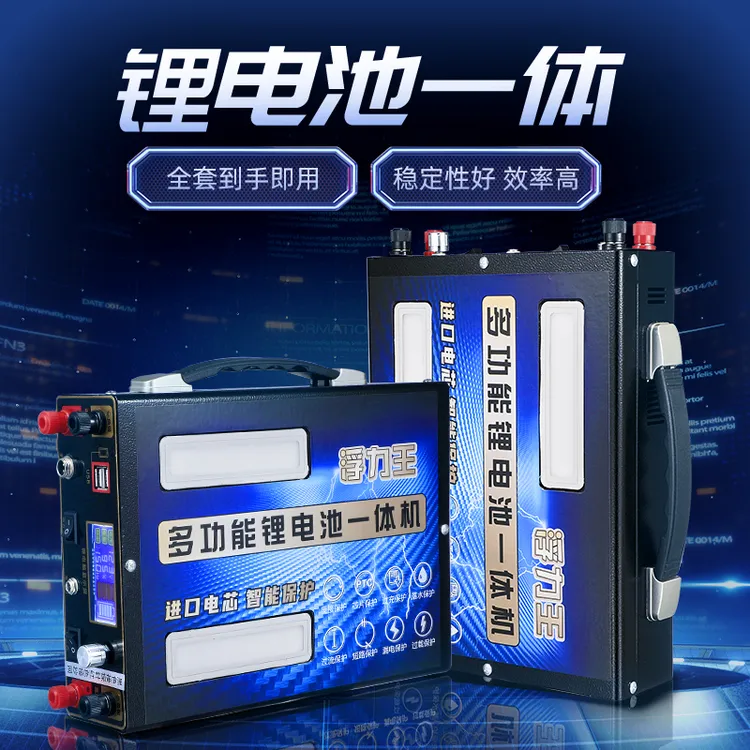 锂电池24V一体机全套大功率升压户外便携逆变器大容量蓄电池电瓶