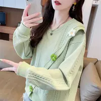 卫衣女春秋季新款宽松设计感绣花别致减龄小众套头圆领上衣百搭潮