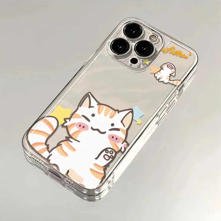 可爱猫咪适用iphone15苹果手机壳14promax太空壳13pro透明12pro11