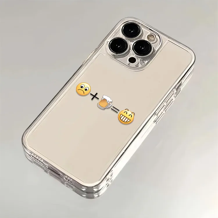 系帆妮太空壳苹果15网红手机壳14微笑创意13高级感12保护套11女款