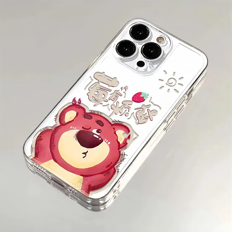 草莓熊适用iphone15苹果手机壳14promax太空壳13pro透明12pro11