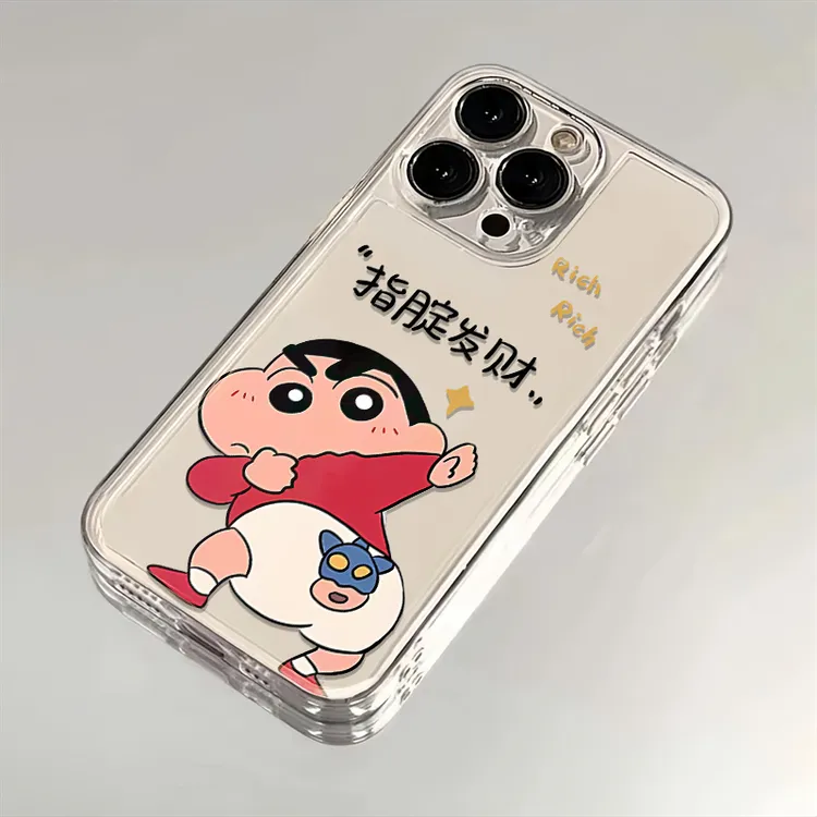 蜡笔小新适用iphone15苹果手机壳14promax太空壳13pro透明12pro11