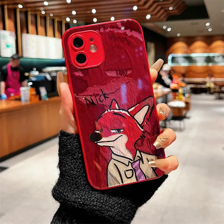 适用iPhone15promax苹果14高级手机壳保护套13尼克狐狸12玻璃壳11