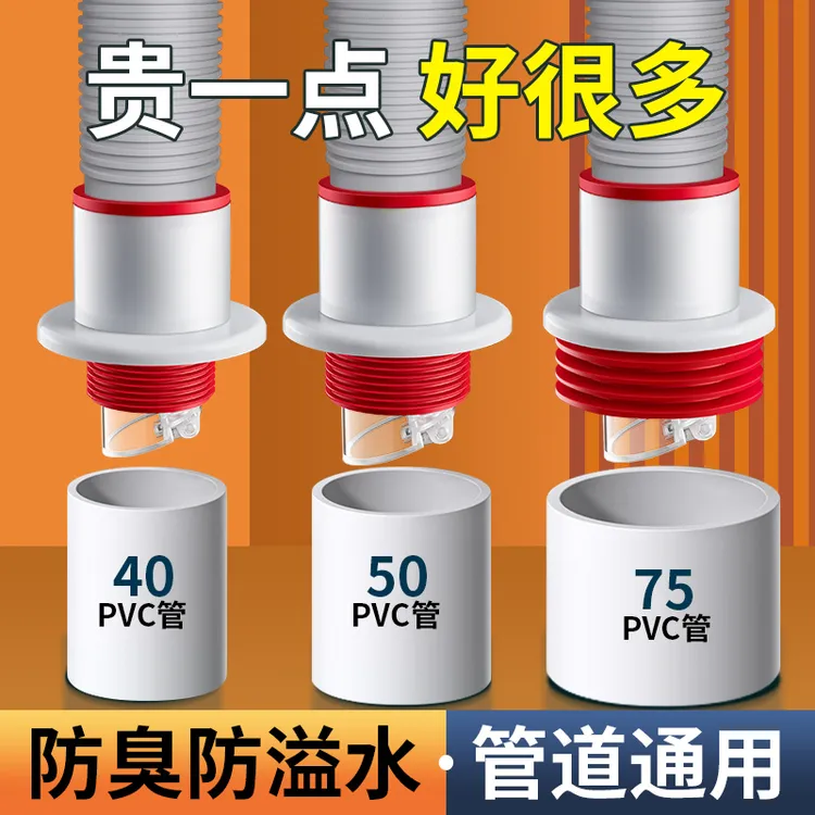 九牧王下水管密封塞圈防臭防返臭神器水槽洗脸盆洗衣机管道排水管