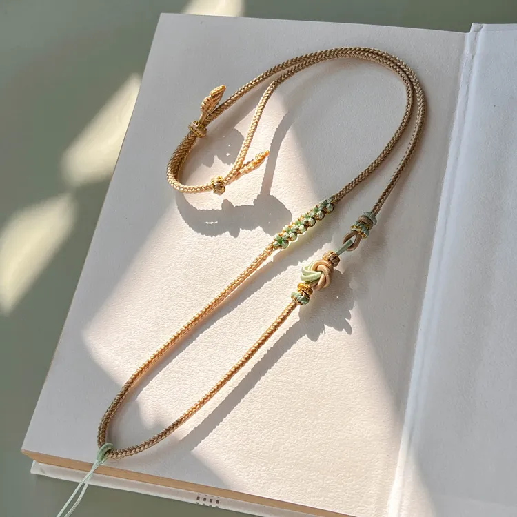 非金属布艺吊坠 高端吊坠挂绳女款佛公平安扣挂绳长款古风项链绳