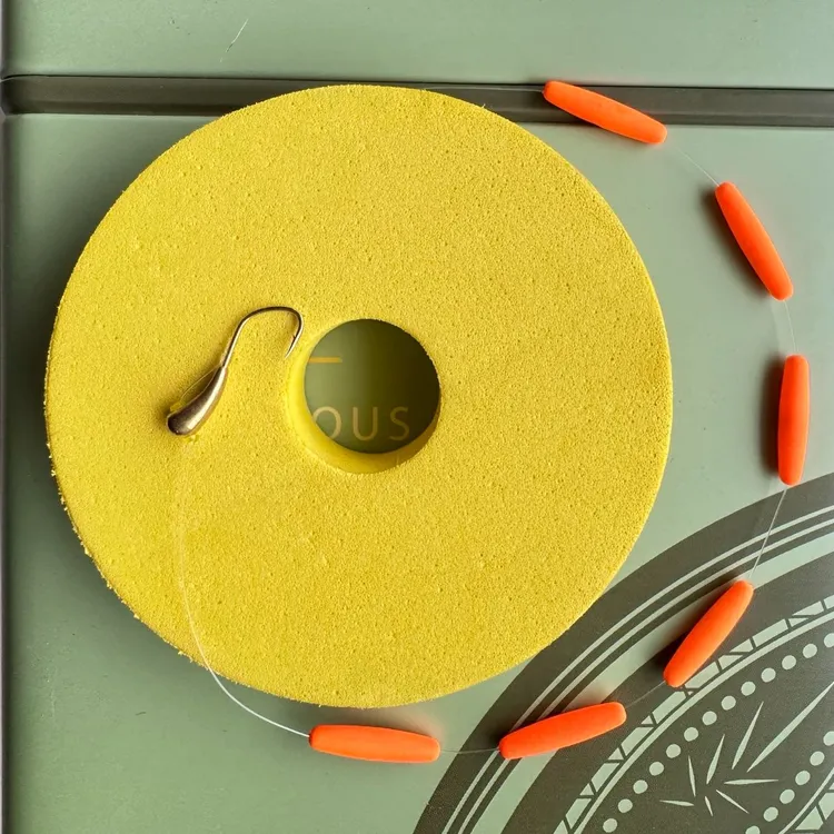 橙色七星漂朝天钩线组缓沉状态免调漂超硬钩条传统七星漂