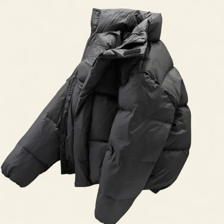 男款爆款2025新款高端黑色立领羽绒服冬季面包服情侣冬天潮牌外套