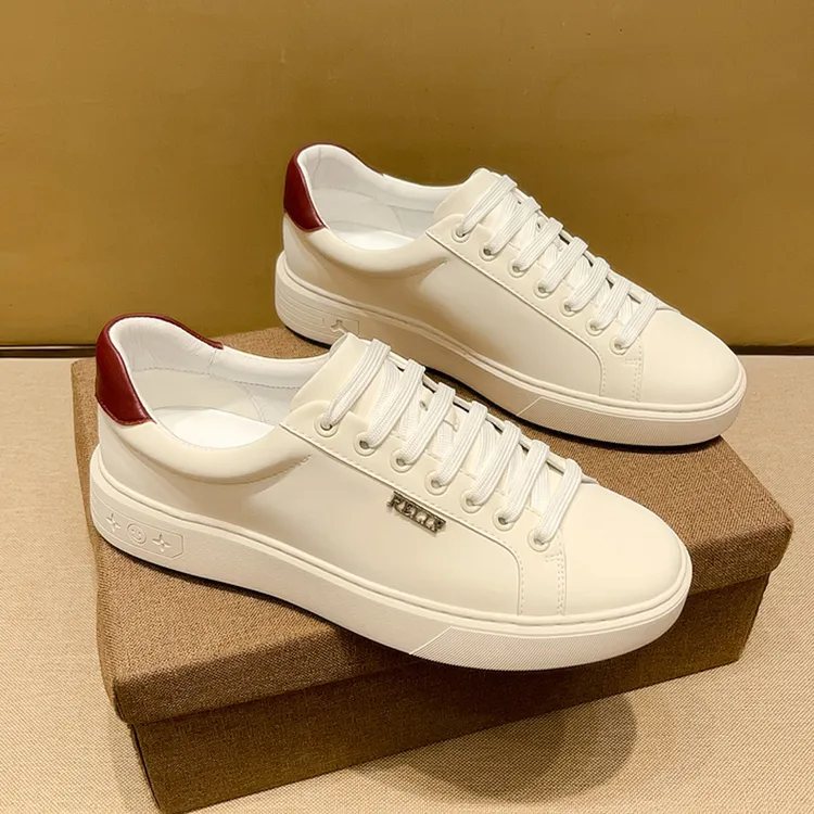 奢侈品男士透气高端小白鞋真皮欧货高档潮牌男鞋时尚百搭休闲板鞋