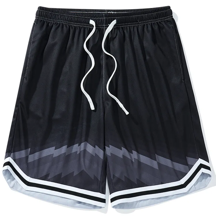 夏季薄款美式看球跑步运动短裤凉感透气松抽绳五分休闲百搭篮球裤