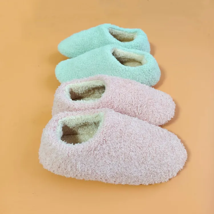 棉拖鞋冬季保暖布底静音室内居家毛绒男士女款软底情侣月子拖鞋