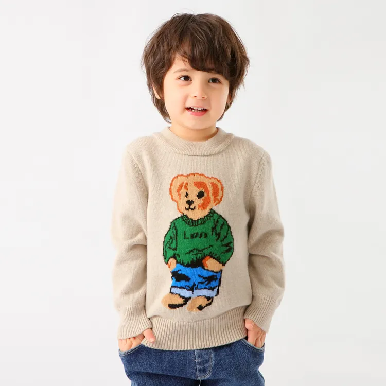 儿童羊绒衫男童套头毛衣秋冬新款卡通中大童加厚羊毛衫宝宝打底衫