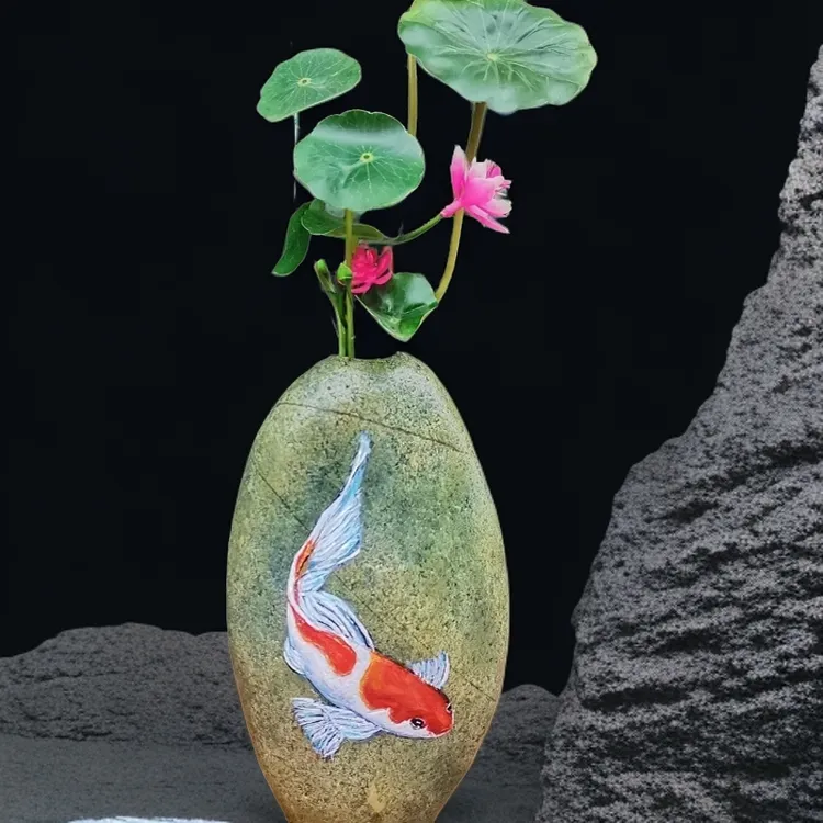 笔筒花瓶石刻画玄关工艺品，情亲礼品酒柜电视柜，客厅卧室摆件。