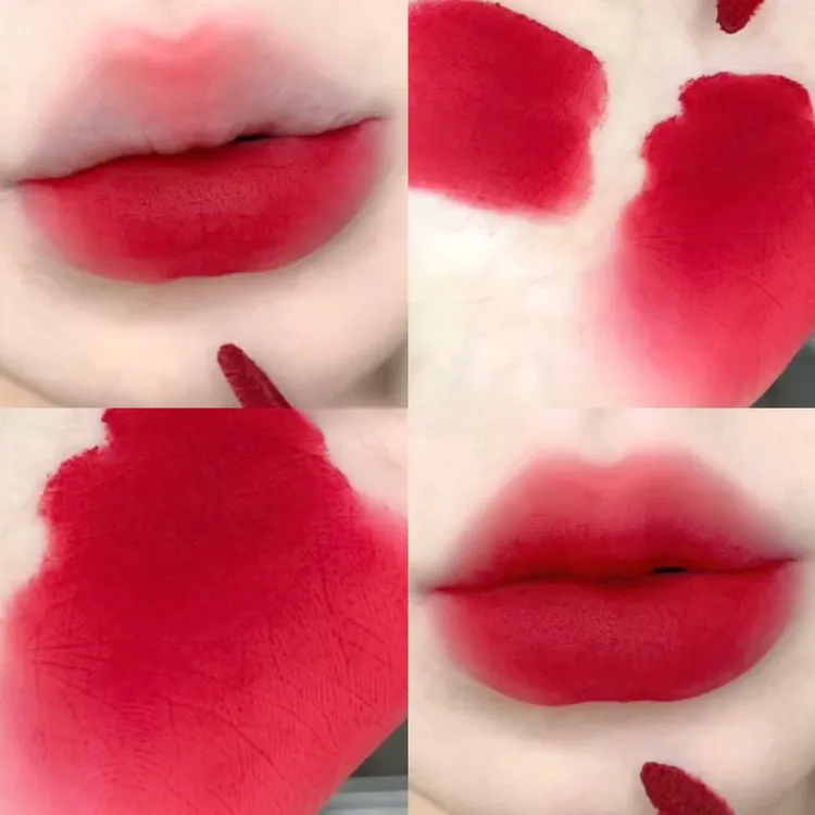 敲美甜妹草莓红水雾唇釉丝绒镜面哑光伪素颜显白女学生党纯欲风