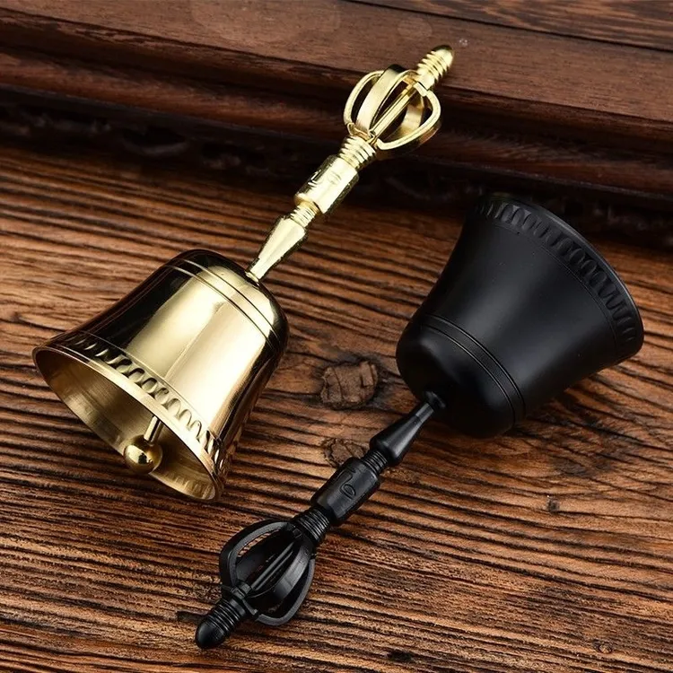 铜手摇铃铛纯铜铃铛上课铜铃铛金刚铃家用摆件