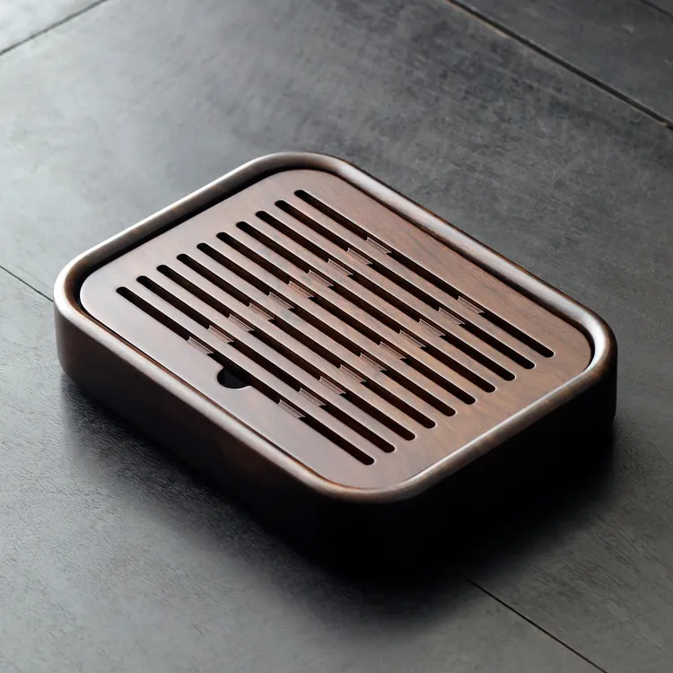 黑檀实木小茶盘新款家用干泡茶台功夫茶长方形一人用干泡台茶盘