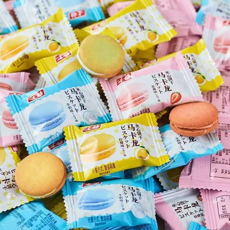 马卡龙色夹心饼干
