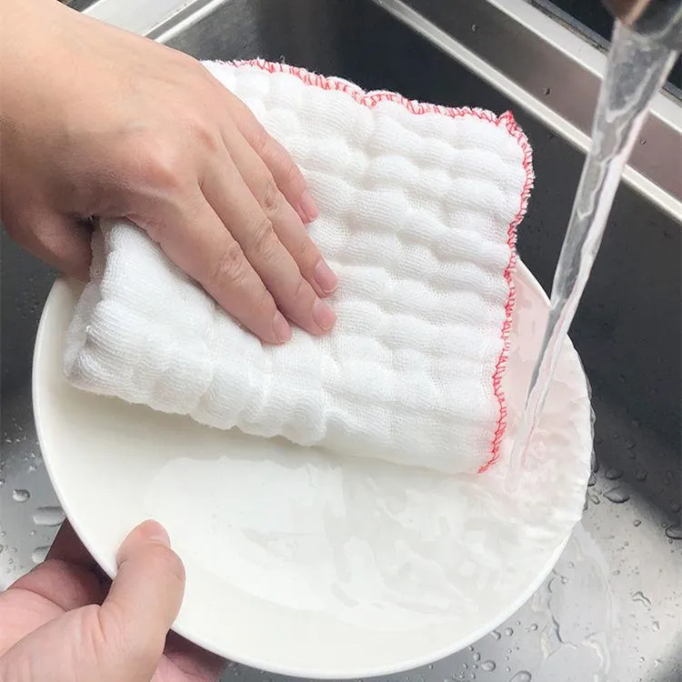 家用纯棉纱加厚洗碗布清洁抹布百洁布擦碗布吸水不沾油去油擦桌
