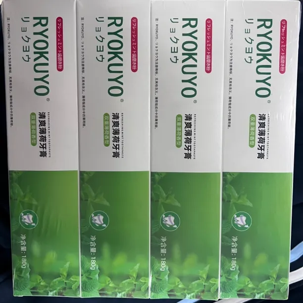 丽奥酷雅清爽薄荷牙膏清新口气减少牙垢净白健齿双重薄荷 180g 