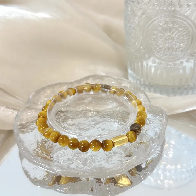 〖鹤梦〗LL0566金虎眼S925银手链多样性发一