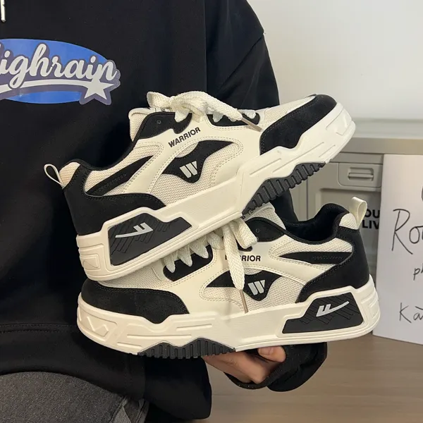 回力黑白熊猫板鞋男女款高级感潮牌厚底2025新款百搭小众原创潮鞋