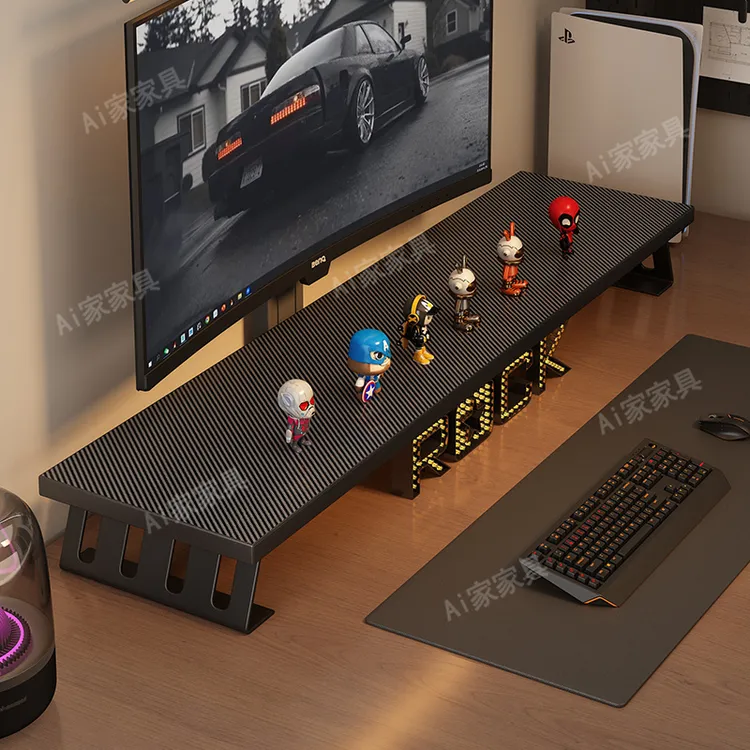 桌面显示屏增高架台式屏幕托垫高底座简约电脑桌收纳架置物架