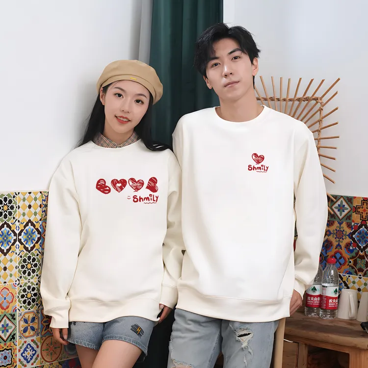 【两件装】 WY-12Shmily秋冬季新款百搭情侣装卫衣休闲时尚圆领连帽