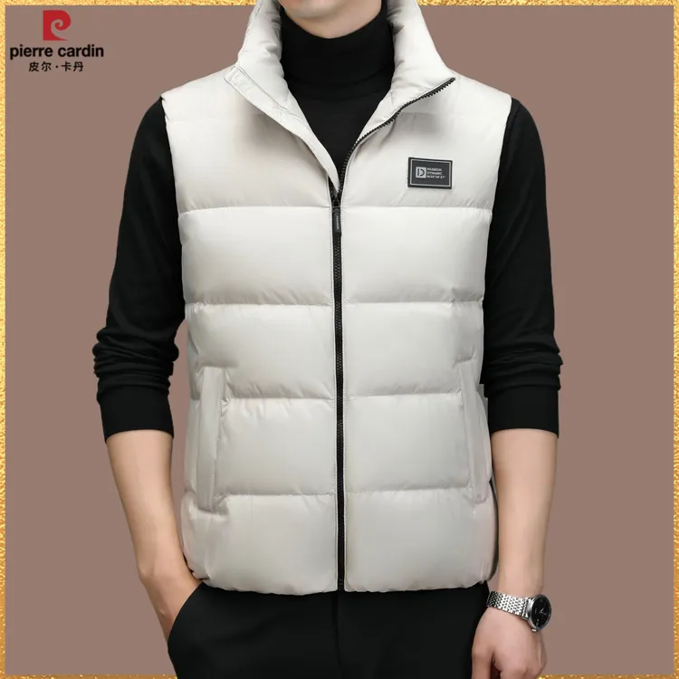 【皮尔卡丹高档羽绒马甲】正品男士羽绒服马甲秋冬保暖外穿背心立领