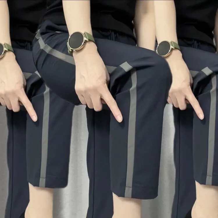 夏季小脚裤新款高弹力侧边条面料柔软舒适上身效果洋气时尚又百搭