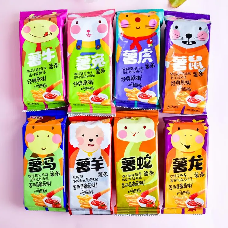 小王子十二生肖薯条蘸酱番茄酱属相薯片儿童小薯条零食散装小包装