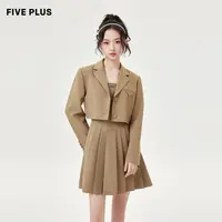 FIVEPLUS两件时尚套装短外套搭吊带连衣裙2TE1080070