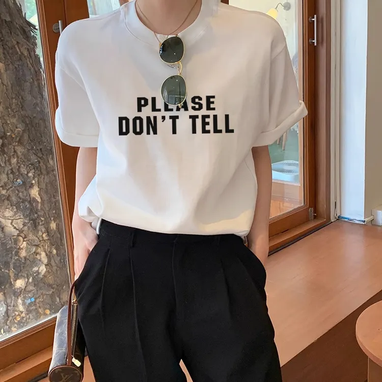 正肩纯棉磨毛短袖t恤女上衣时尚百搭洋气白色内搭打底衫春秋冬季