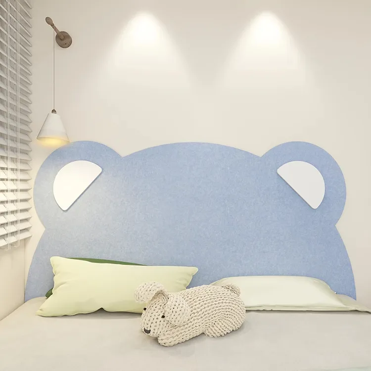 儿童床头防撞软包毛毡板墙面装饰立体墙贴免打孔自粘背景墙环保