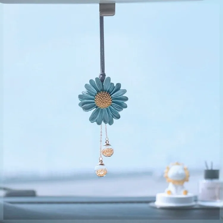 ins风小雏菊车挂石膏香薰车载香薰挂件男女车内车载淡香挂件