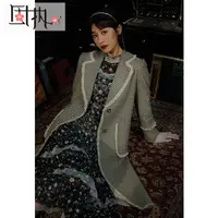 【小云总】固执秋冬新款百搭外套毛呢长款大衣女5997