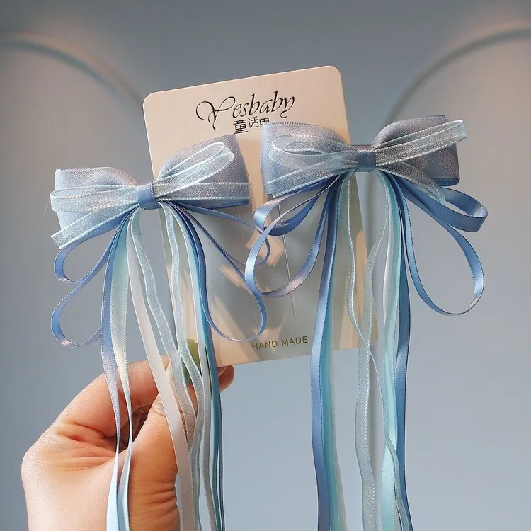 发夹国风公主发饰女超仙飘带蝴蝶结古风发饰汉服发饰发夹头饰发卡