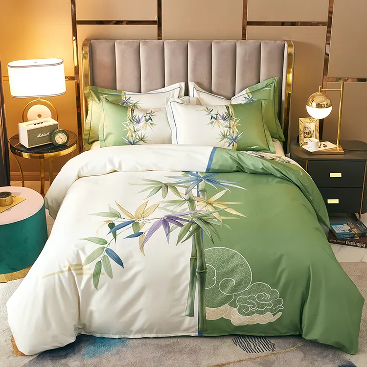 春夏款全棉四件套100纯棉床单被套套件斜纹被罩4件套床上用品