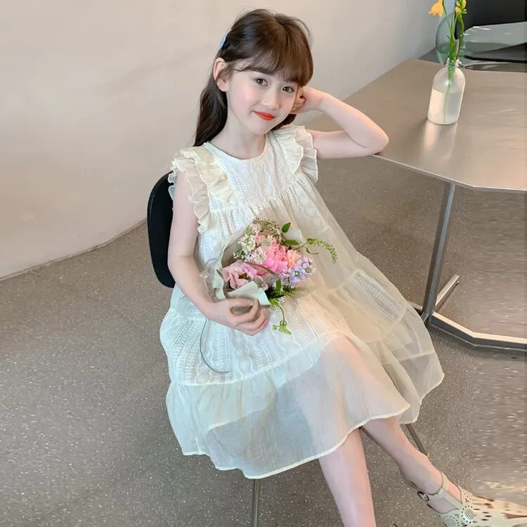 女童夏装连衣裙2024新款儿童洋气甜美裙子小女孩夏季公主裙12岁潮