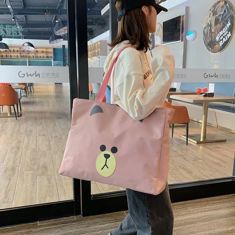 大容量手提行李包出差防水旅行袋可套拉杆包轻便短途收纳袋单肩包