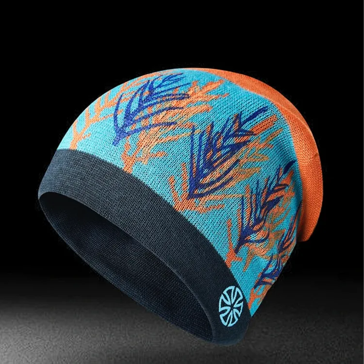 屲牌【wa】 0044 冬季滑雪马拉松跑步户外运动保暖双层针织冷帽子