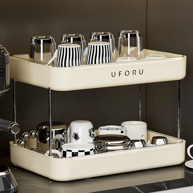 水杯子架放茶杯神器家用置物架收纳茶具沥水托盘桌面咖啡杯架多层