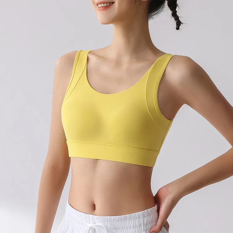 夏季文胸细肩带内衣跑步健身服运动背心美背吊带一体式裸感速干