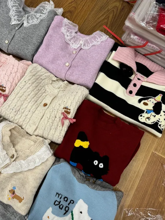 默认微瑕韩系针织毛衣新品重工女装长袖显瘦气质no退no换默认微瑕