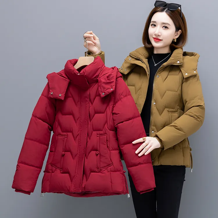 冬季新款百搭棉服女中老年加厚小个子棉衣外套时尚保暖短款妈妈装