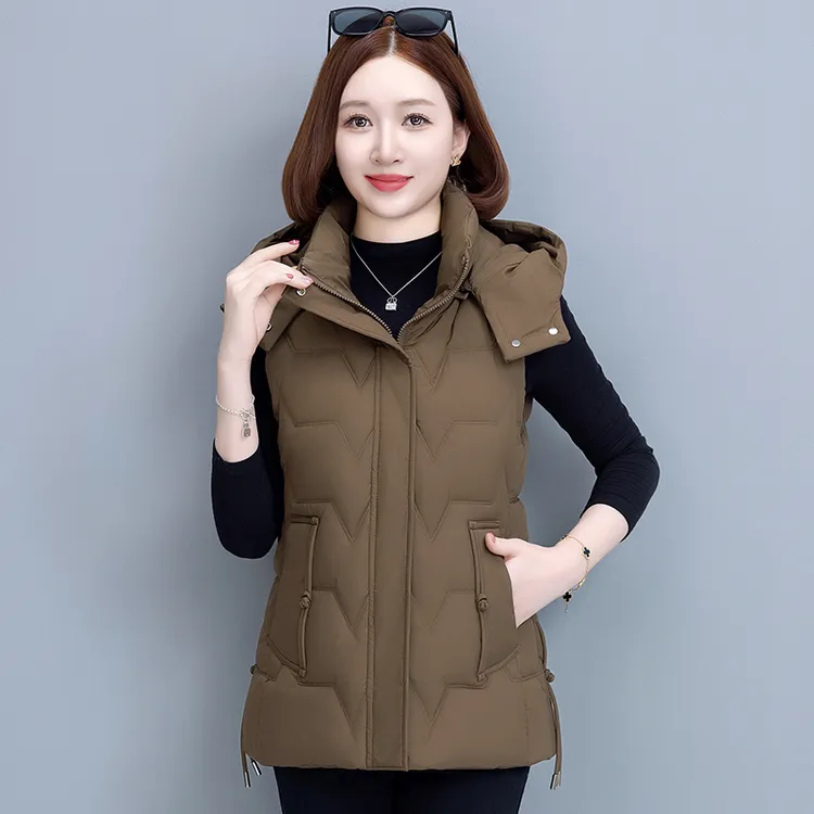 修身显瘦秋冬棉马甲大码女士加厚马夹外套外穿百搭坎肩洋气棉背心