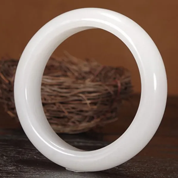 正品高级A天然和田玉白玉手镯羊脂白玉镯传承送礼带证（多样发一）