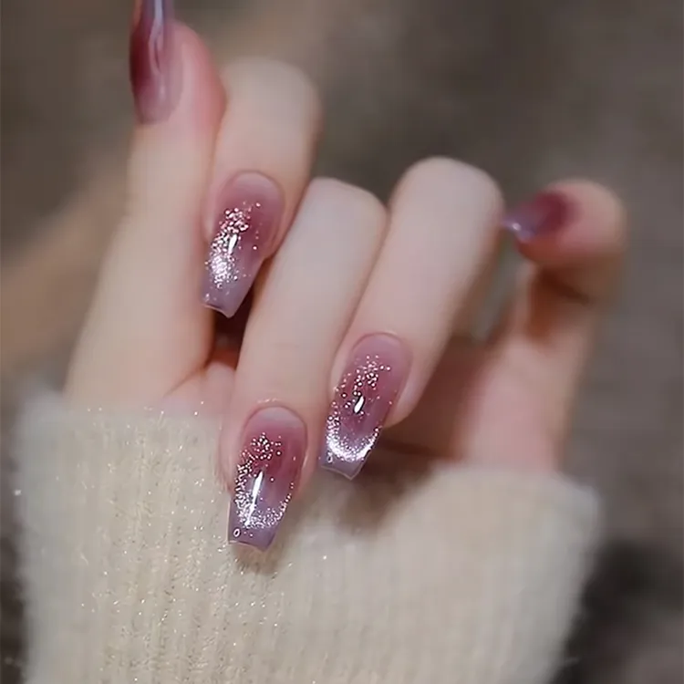 美甲高端猫眼手工穿戴甲短中长款2025新款高级感甲片穿戴式指甲