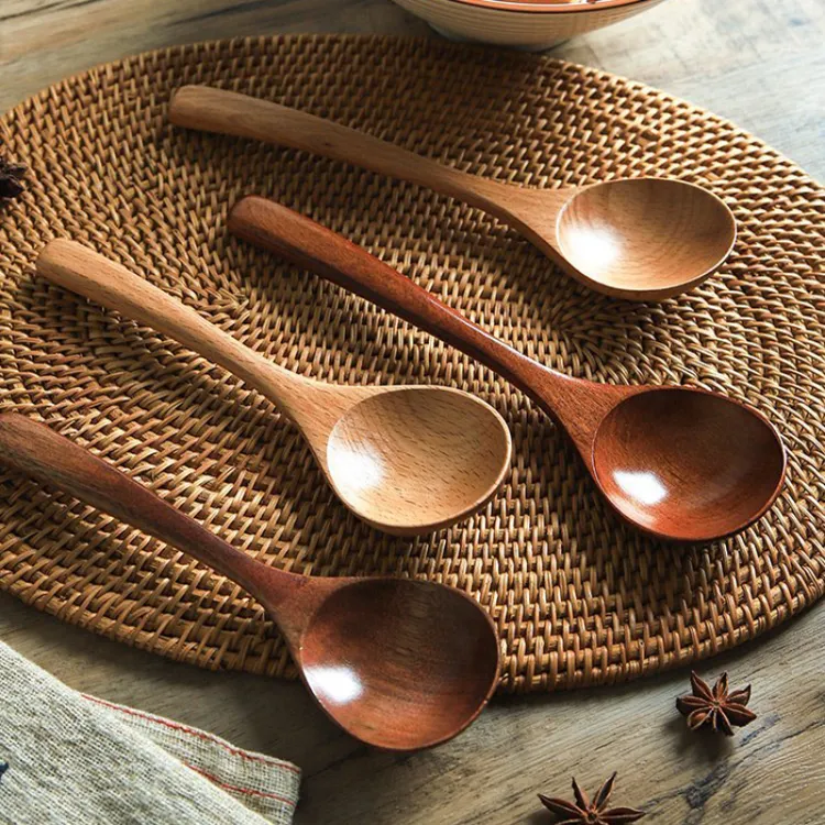 网红干饭勺汤勺家用木制大饭勺拉面勺高颜值木勺子长柄实木调羹