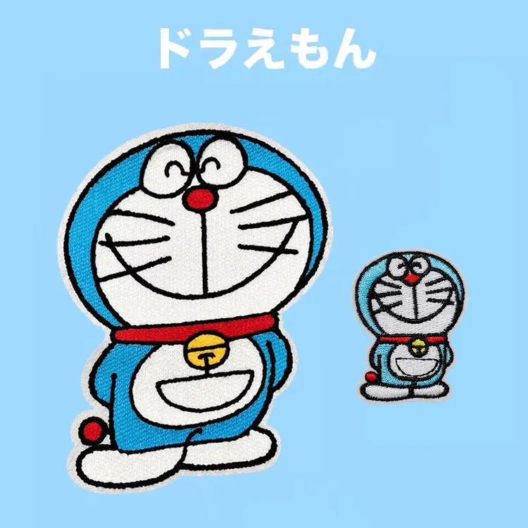 百搭刺绣叮当猫布贴哆啦A梦儿童卡通补丁衣服裤子绣补洞装饰贴花