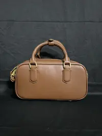 LQ-WITH-QUEEN真皮女包保龄球棕色-长2